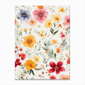 Watercolor Flowers 4 Canvas Print