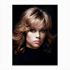 Color Photograph Of Jane Fonda Canvas Print