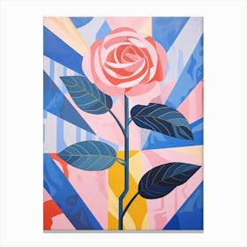 Rose 1 Hilma Af Klint Inspired Pastel Flower Painting Canvas Print