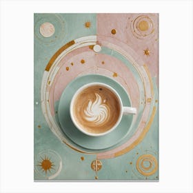 Latte In Pastel Canvas Print