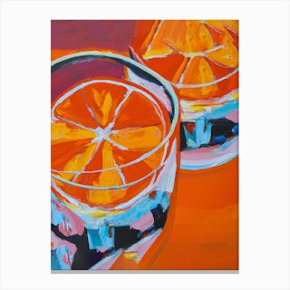 Oranges Negroni Cocktail Canvas Print