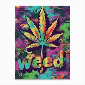 Vibrant Weed World Canvas Print