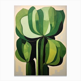 Modern Abstract Cactus Painting Acanthocalycium Cactus 1 Canvas Print