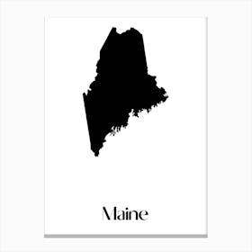 Maine Map Canvas Print