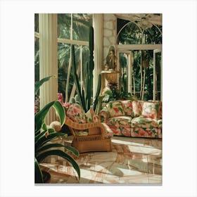 Tropical Living Room Canvas Print