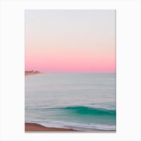 Tenby South Beach, Pembrokeshire, Wales Pink Photography  Canvas Print