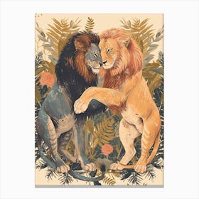 Barbary Lion Rituals Illustration 3 Canvas Print