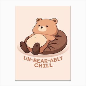 Chill Bear Canvas Print