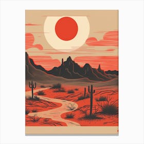 Red Desert Sun 2 Canvas Print