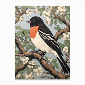 Art Nouveau Birds Poster Swallow 4 Canvas Print