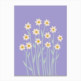 Simple Daisies Purple Leinwandbild