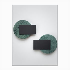 Green Marble Wall Sconces Canvas Print