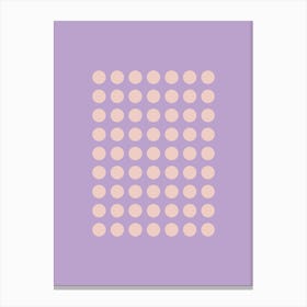 Geometric Dots Purple Canvas Print