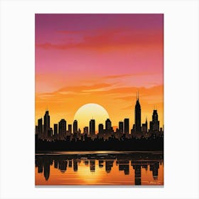 Urban Skyline Art Print (4) Canvas Print