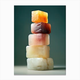 Stack Of Soap, Stones Art 1 Canvas Print