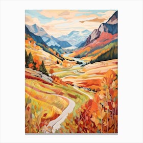 Autumn National Park Painting Berchtesgaden National Park Germany 1 Canvas Print