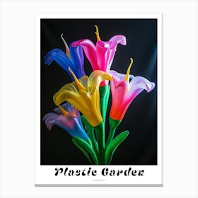 Bright Inflatable Flowers Poster Gloriosa Lily 4 Canvas Print