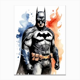 Batman Watercolor Painting (3) Canvas Print