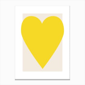 Heart Yellow Canvas Print