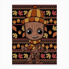 Autumn Groot Sweater Canvas Print