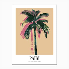 Palm Tree Colourful Illustration 3 Poster Canvas Print
