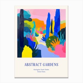 Colourful Gardens Huntington Desert Garden Usa 2 Blue Poster Canvas Print