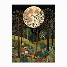 William Morris Moonlight In The Woods 113 Canvas Print