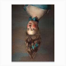 Upside Down Girl Canvas Print