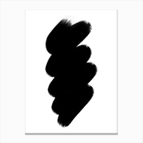Black Brush Strokes 1 Canvas Print