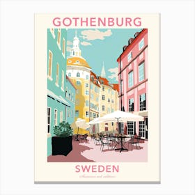 Gothenburg, Sweden, Flat Pastels Tones Illustration 4 Poster Canvas Print