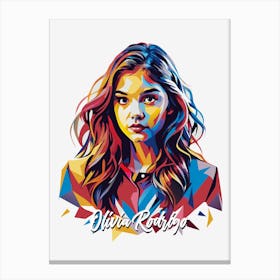 Olivia Rodrigo 03 Portrait Music Icon WPAP Pop Art Style Canvas Print