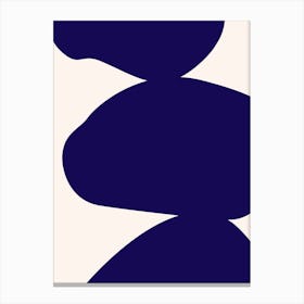 Abstract Bauhaus Shapes 2 Navy Canvas Print