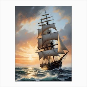 Sailing Ship Painting (13) Canvas Print