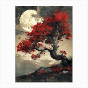 Tree In The Moonlight 1 Canvas Print