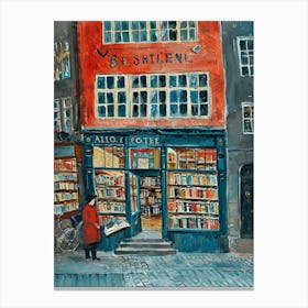 Copenhagen Book Nook Bookshop 1 Canvas Print