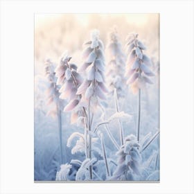 Frosty Botanical Aconitum 4 Canvas Print