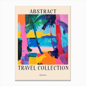 Abstract Travel Collection Poster Barbados 6 Canvas Print