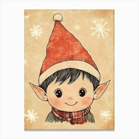 Christmas Elf 4 Canvas Print