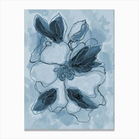 Magnolia Indigo Canvas Print