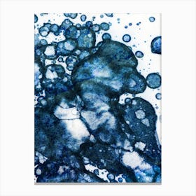 Watercolor Abstraction Blue Sea Canvas Print