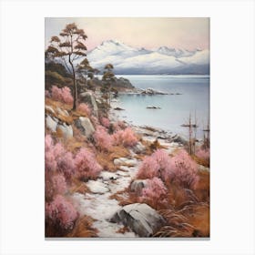 Dreamy Winter Painting Nahuel Huapi National Park Argentina 3 Canvas Print