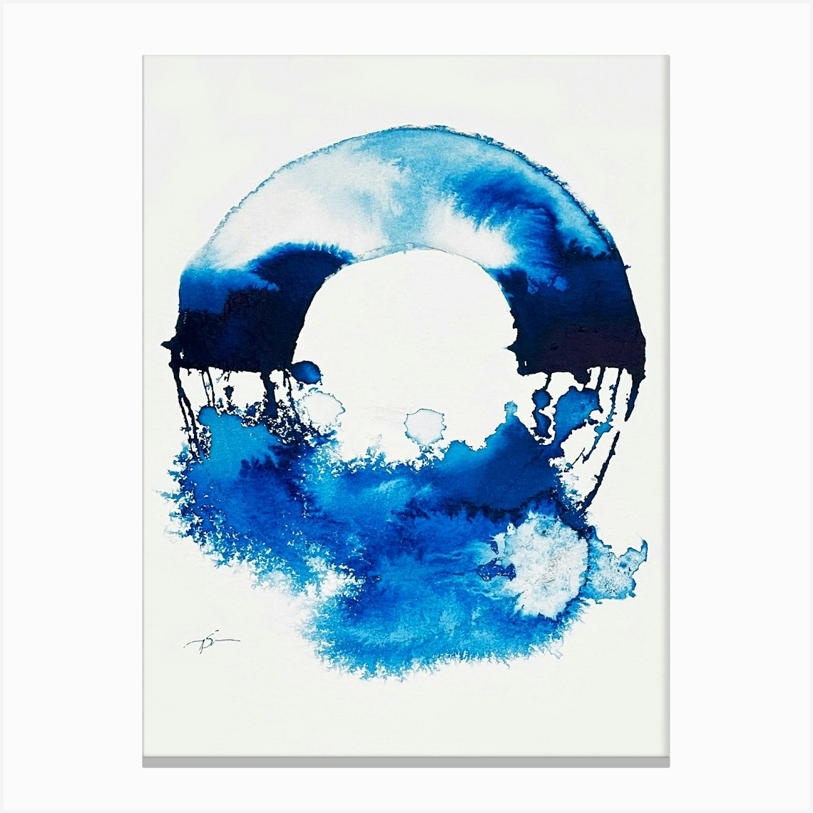 Burst, Acrylic ink on cotton paper Canvas Print by Shopbymaja