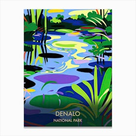 Everglades National Park Travel Poster Matisse Style 2 Canvas Print