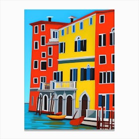 Venice Architecture Acrylic Painting Canvas Print