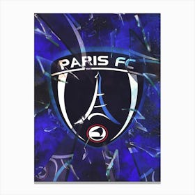 Paris Fc Brokem Glass Canvas Print