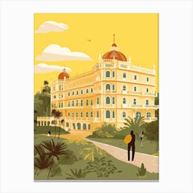 Bangalore India Travel Illustration 3 Canvas Print