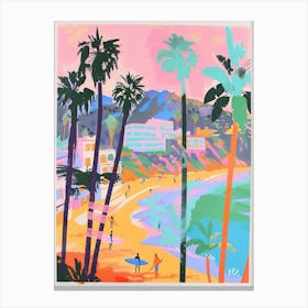 Colorful California Beach Canvas Print