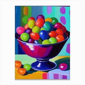 Jujubes Candy Sweetie Colourful Brushstroke Painting Flower Canvas Print