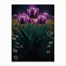 Purple Tulips Canvas Print