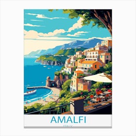 Famous Travel Amalfi Italy Canvas Print